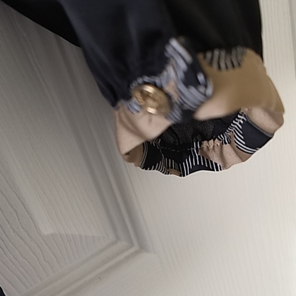 Black  Long Sleeve Sheer Blouse Size Small - Picture 4 of 6